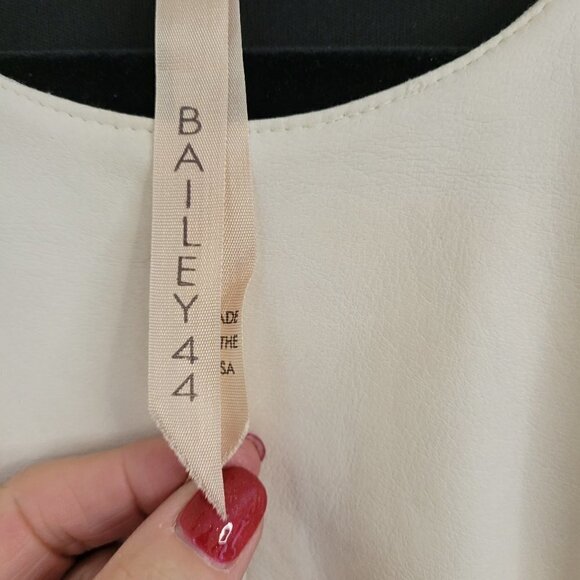 Bailey 44 Faux Leather & Lace Color Block Dress — Women’s Size S - Picture 9 of 11